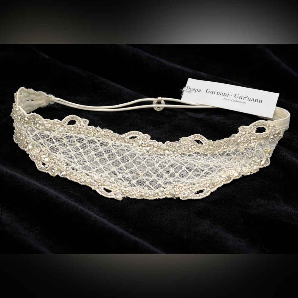 ✨ Deepa Gurnani Lux Collection Silver Rhinestone Headband | NWT